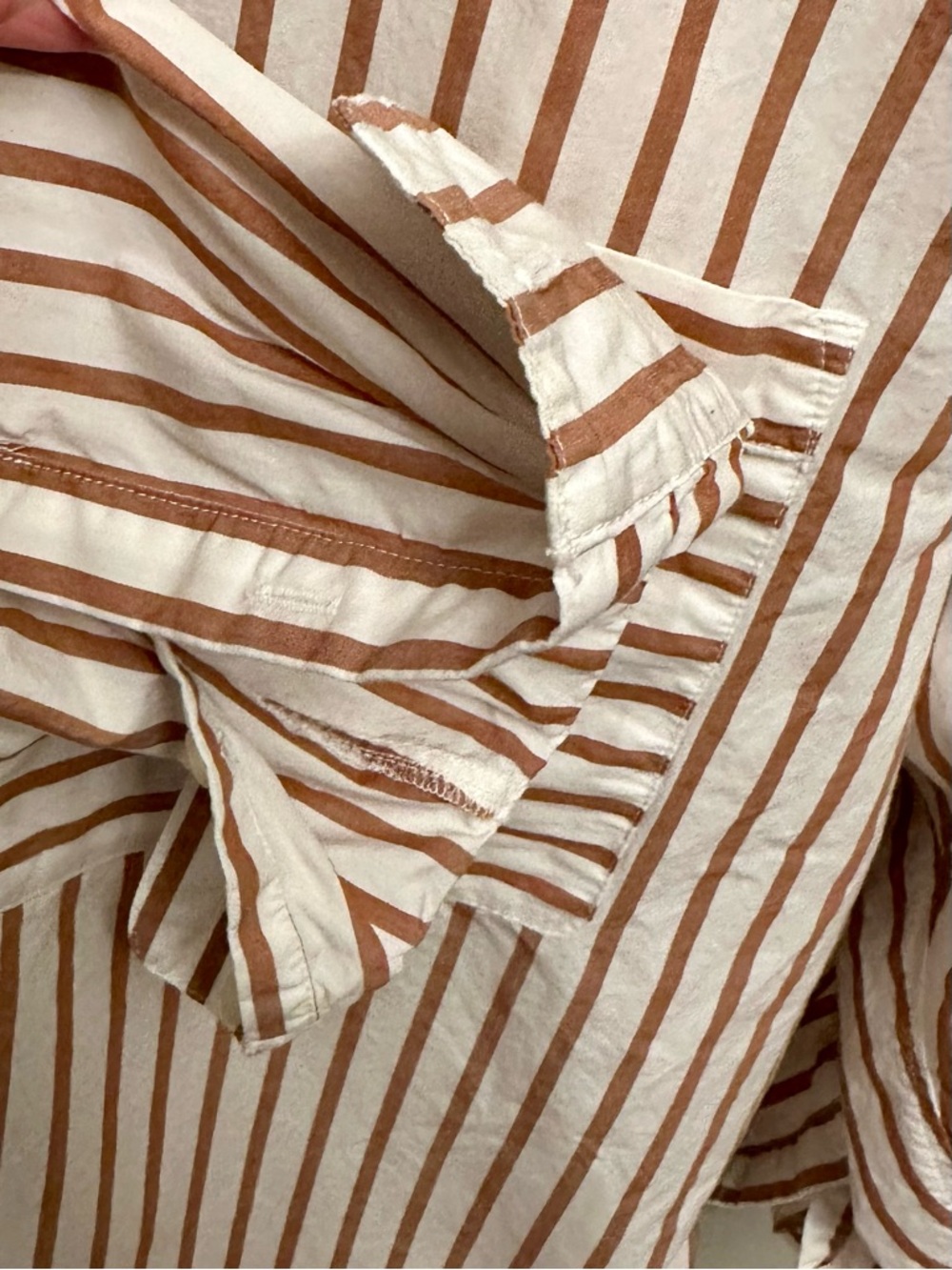 LOFT Striped Poplin Everyday Oversized Pocket Shirt - Picture 9 of 9